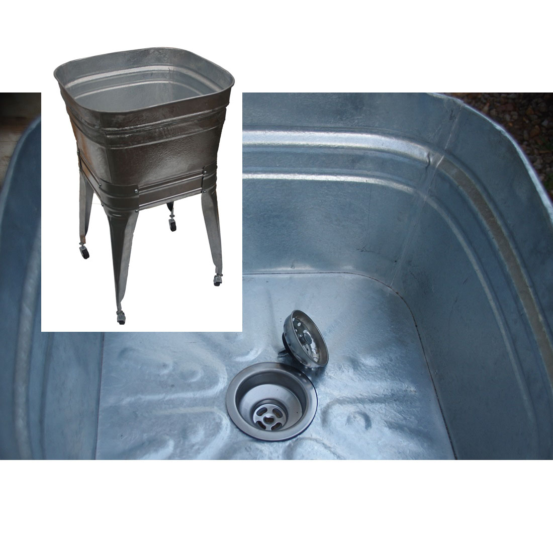 Square Wash Tub With Stand Single Or Double