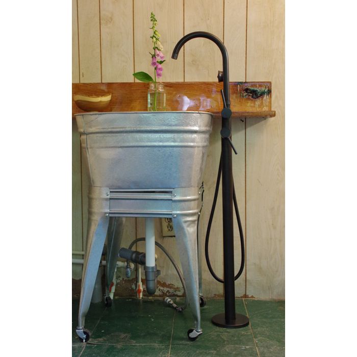 Free Standing Faucet With Hand Sprayer