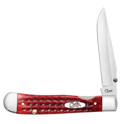 Case & Son Knives - Kickstart Pocket Worn Old Red Bone Trapperlock 10306