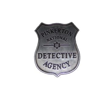 Old West Badges Pinkerton Detective Badge Metal Costume Prop.