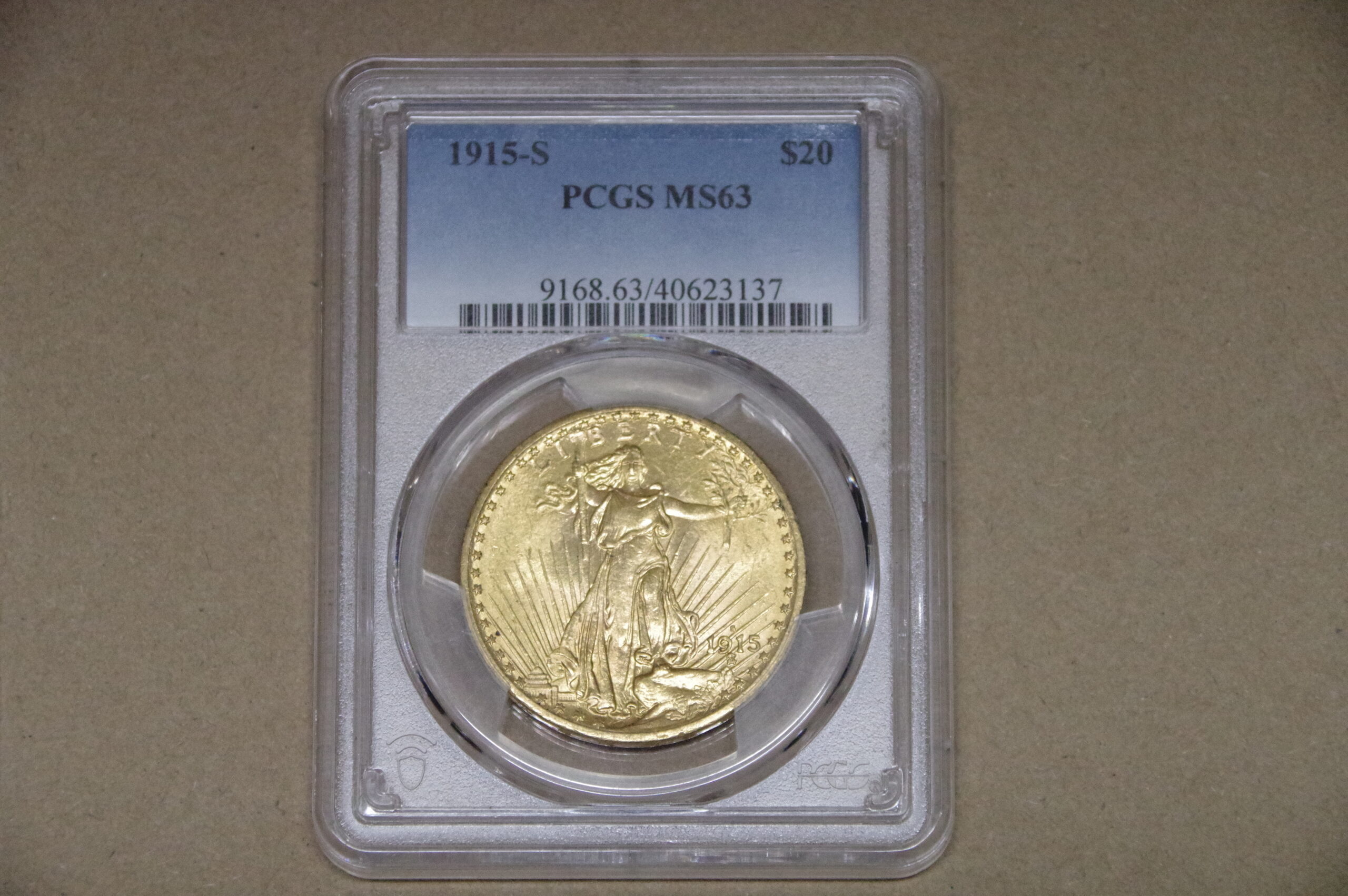 Saint Gaudens Gold Double Eagle Collectible Coin MS63 1915-s Mint Mark