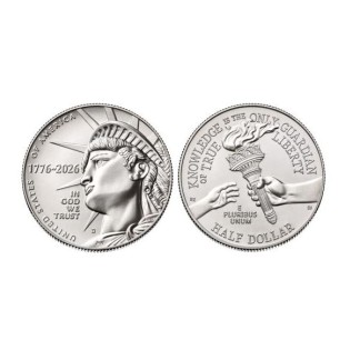 Enduring Liberty 2026 Semiquincentennial Half Dollar 2 Coins.