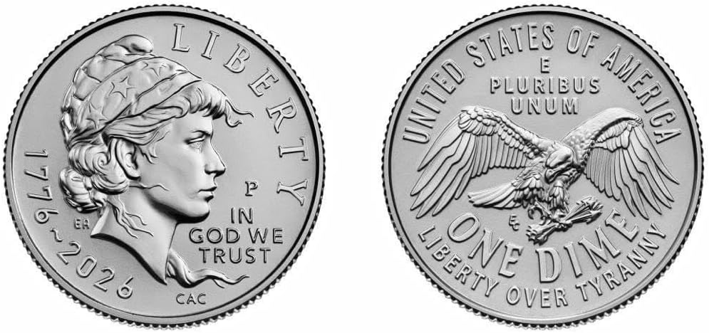 2026 Emerging Liberty Dime, 250th Anniversary Semiquincentennial Commemorative P & D 2 Coins Set